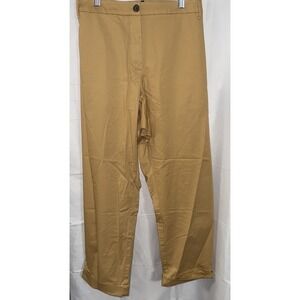 Wildfang Essential Trouser Women 26W Tan High‎ Rise Straight Leg Pants NWT